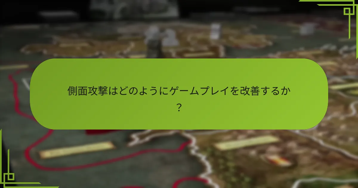 側面攻撃はどのようにゲームプレイを改善するか?